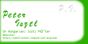 peter isztl business card